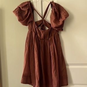 Free People Dark Brown/Cherry dress.